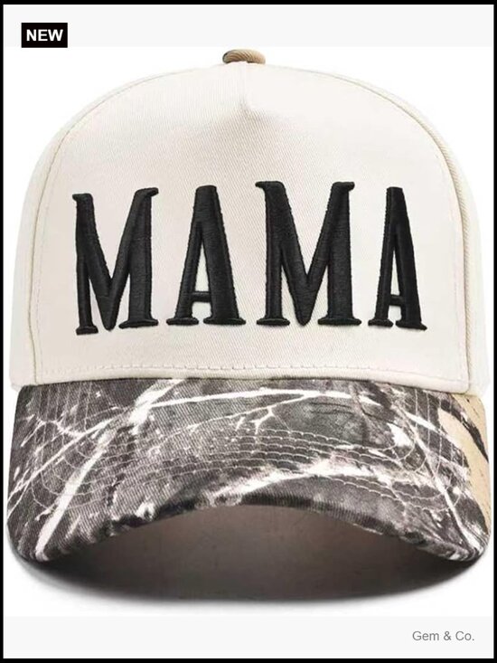 Embroidered MAMA Trucker Hat Adjustable Snapback Two-Tone Baseball Cap